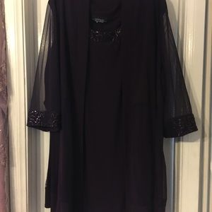 Two piece plus size cocktail dress